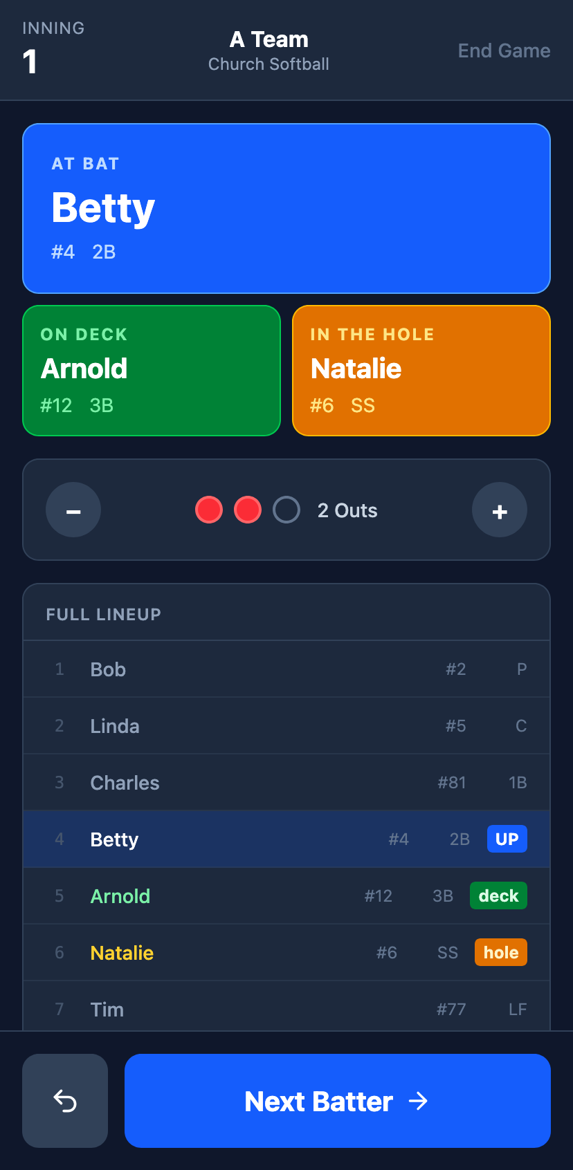 Screenshot 3 of Lineup Tracker